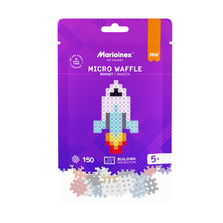 Marioinex, Micro Waffle, Rakieta, klocki konstrukcyjne, 150 elementów