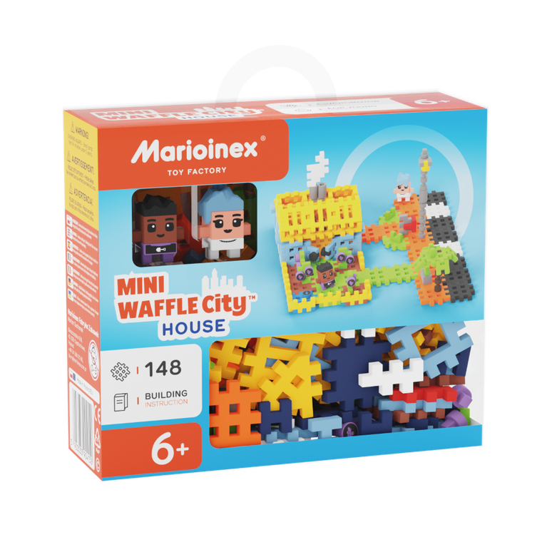 Marioinex, Mini Waffle, City, Dom, klocki konstrukcyjne, 148 elementów