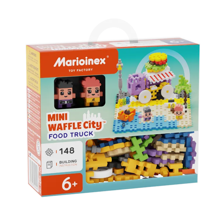 Marioinex, Mini Waffle, City, Food Truck, klocki konstrukcyjne, 148 elementów