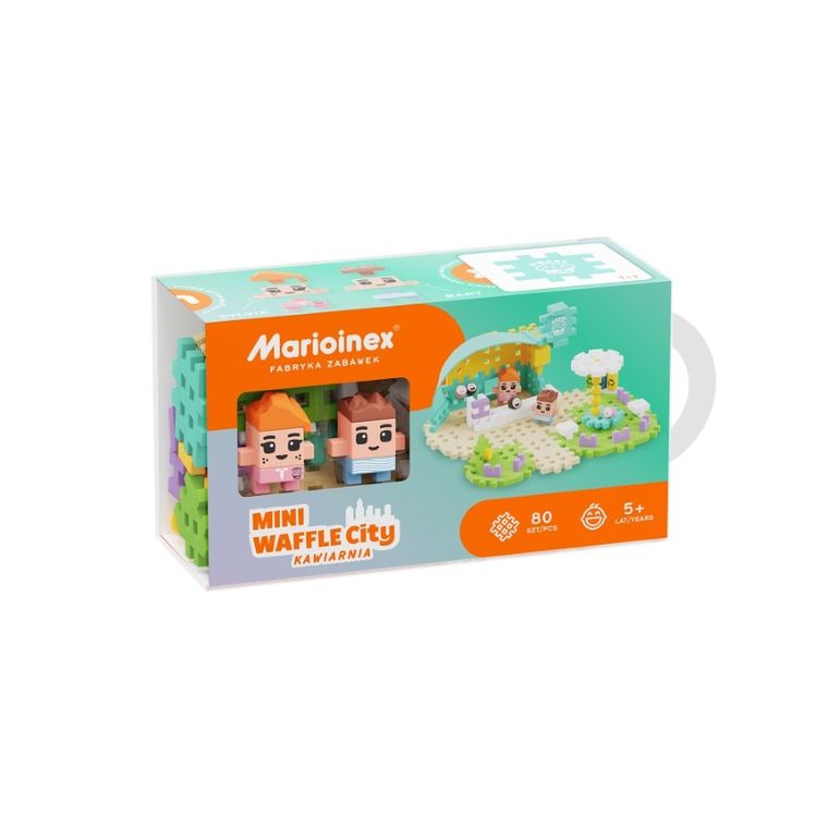 Marioinex, Mini Waffle, City, Kawiarnia, klocki konstrukcyjne, 80 elementów