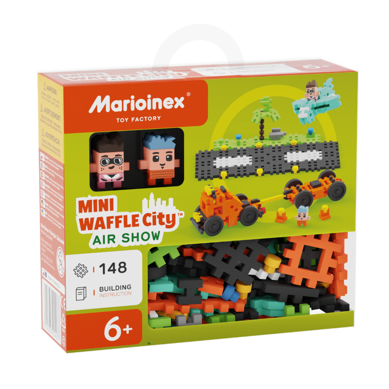Marioinex, Mini Waffle, City, Pokaz lotniczy, klocki konstrukcyjne, 148 elementów
