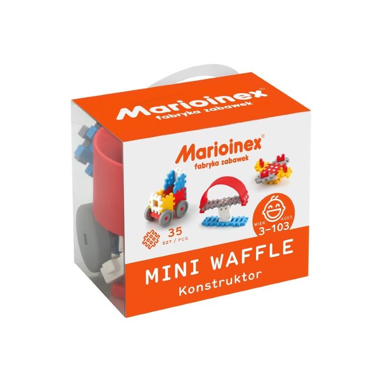 Marioinex, Mini Waffle, Konstruktor, klocki konstrukcyjne, 35 elementów