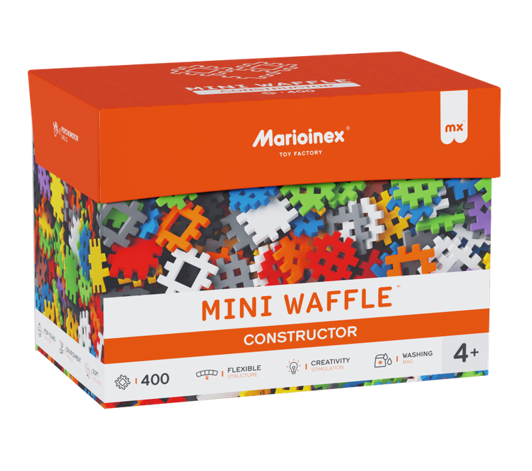 Marioinex, Mini Waffle, Konstruktor, klocki konstrukcyjne, 400 elementów