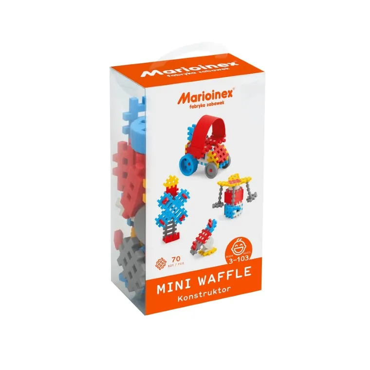 Marioinex, Mini Waffle, Konstruktor, klocki konstrukcyjne, 70 elementów