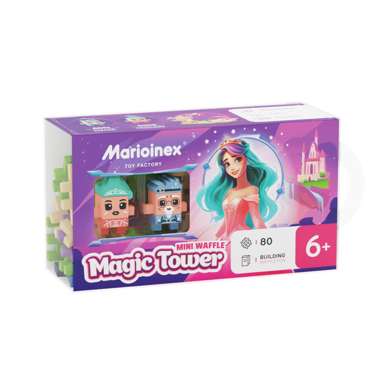 Marioinex, Mini Waffle, Magiczna Wieża, klocki konstrukcyjne, 80 elementów