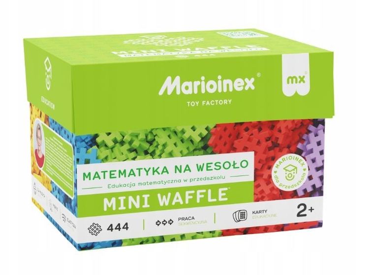 Marioinex, Mini Waffle, Matematyka na wesoło, klocki konstrukcyjne, 444 elementów
