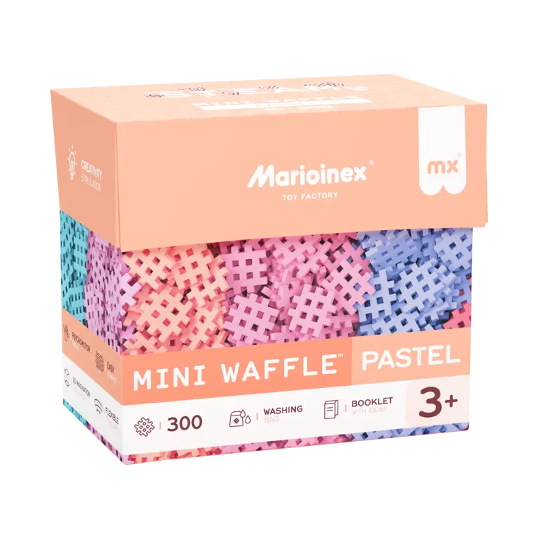 Marioinex, Mini Waffle, Pastel, klocki konstrukcyjne, 300 elementów