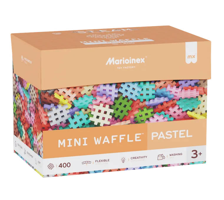 Marioinex, Mini Waffle, Pastel, klocki konstrukcyjne, 400 elementów
