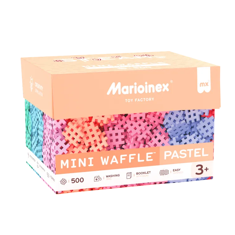 Marioinex, Mini Waffle, Pastel, klocki konstrukcyjne, 500 elementów