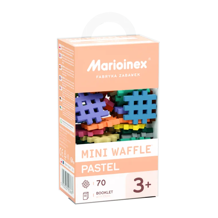 Marioinex, Mini Waffle, Pastel, klocki konstrukcyjne, 70 elementów