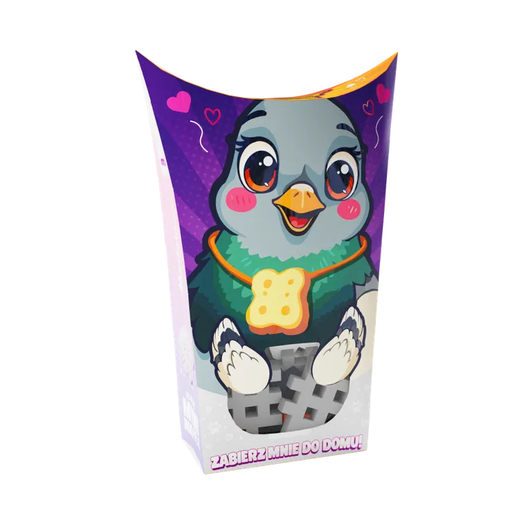 Marioinex, Mini Waffle, Pocket Pets, Gołąb, klocki konstrukcyjne, 16 elementów