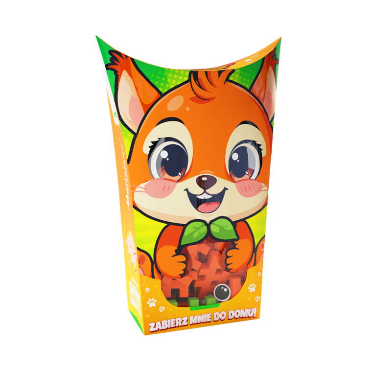 Marioinex, Mini Waffle, Pocket Pets, Wiewiórka, klocki konstrukcyjne, 34 elementy