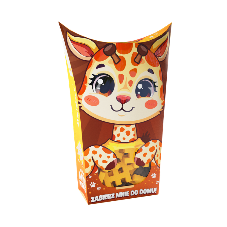 Marioinex, Mini Waffle, Pocket Pets, Żyrafa, klocki konstrukcyjne, 35 elementów