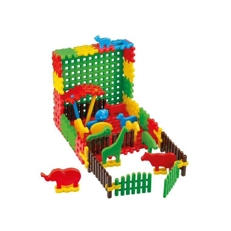 Marioinex, Waffle, Zwierzyniec, klocki konstrukcyjne, 52 elementy