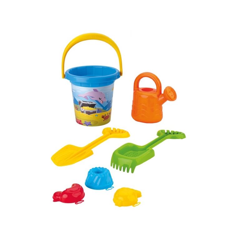 Marioinex, zestaw do piasku, wiaderko z akcesoriami, morski