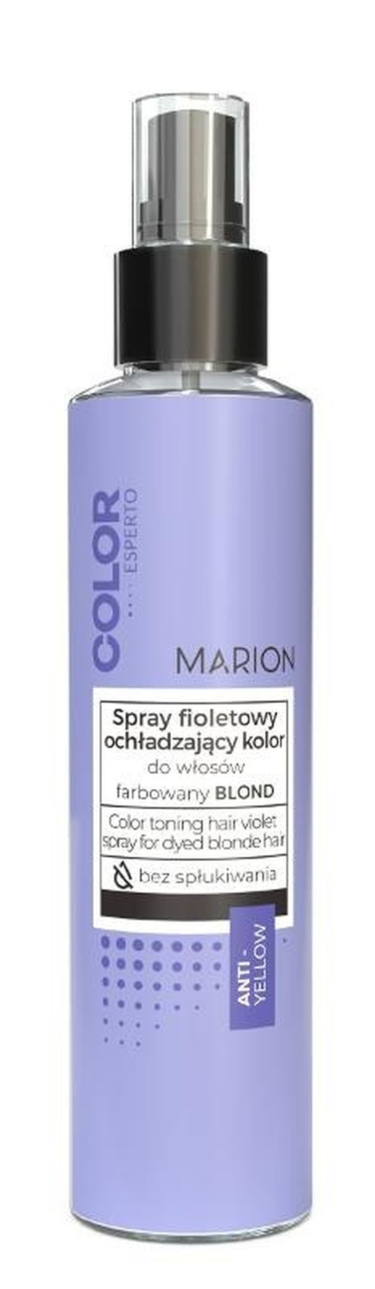 Marion, Color Esperto, spray fioletowy do włosów ochładzający kolor, farbowany blond, 150 ml