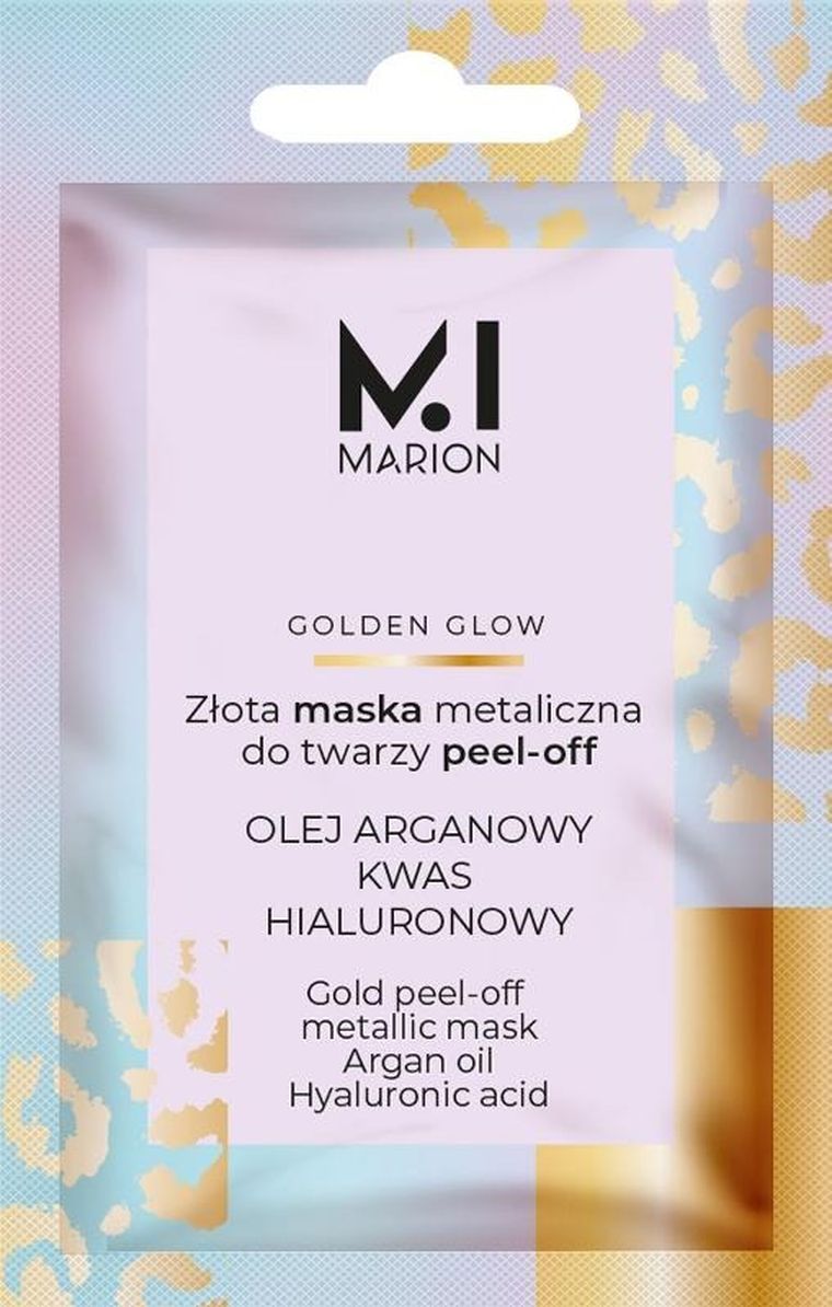 Marion, Golden Glow, złota maska metaliczna do twarzy, Peel-Off, 6 g