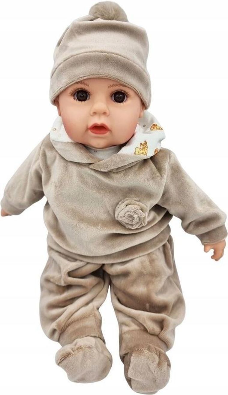 Mariotoys, interaktywna lalka bobas, beżowa, 45 cm