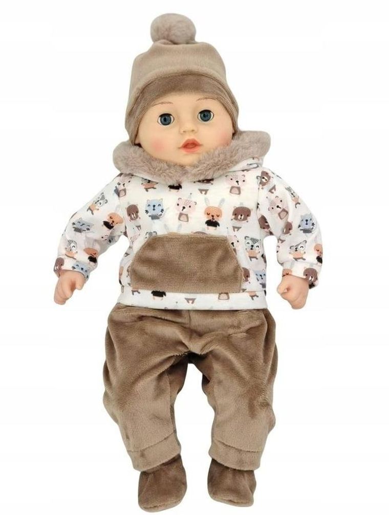 Mariotoys, interaktywna lalka bobas, brązowa, 45 cm