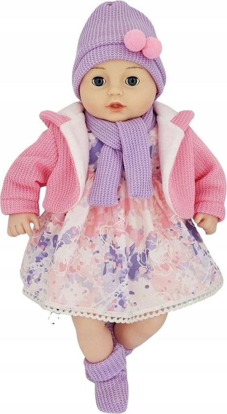 Mariotoys, interaktywna lalka bobas, fioletowa, 45 cm