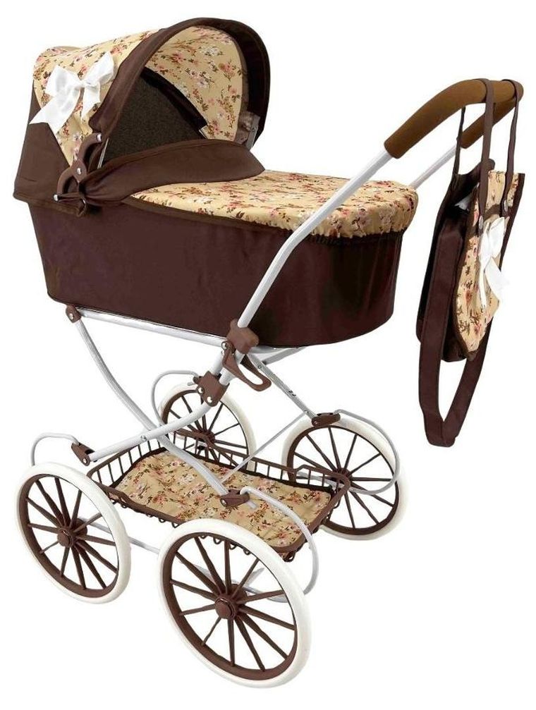 Mariotoys, retro wózek dla lalek z torbą