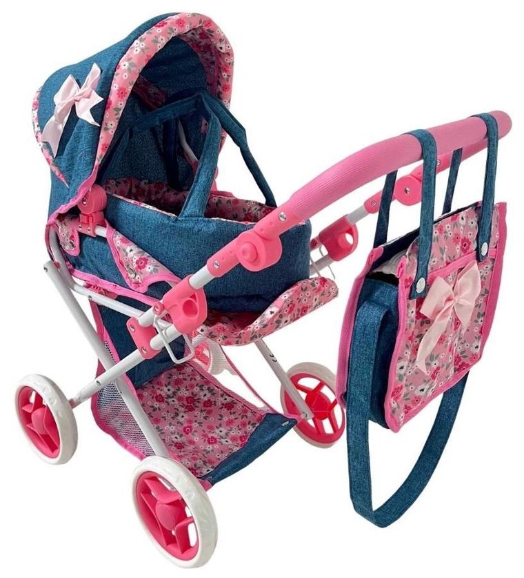 Mariotoys, wózek dla lalek głęboki z torbą