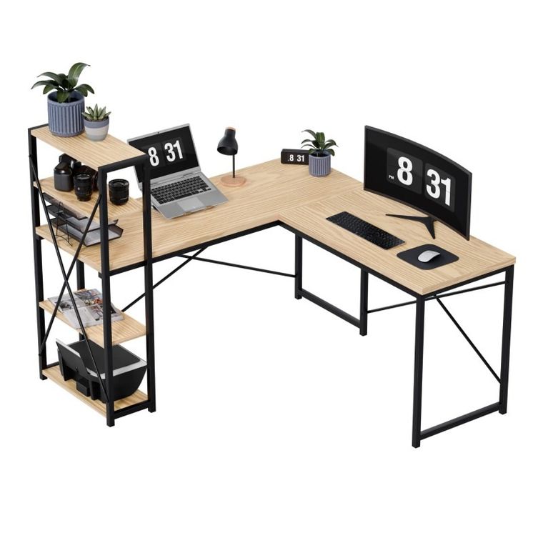 Mark Adler, Leader 5.9, biurko narożne z półkami, Oak, 145 cm