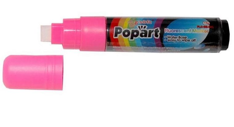 Marker kredowy, 15g, różowy