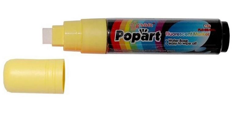 Marker kredowy, 15g, żółty