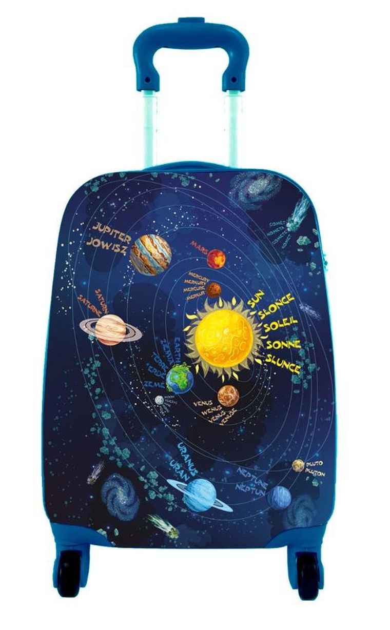 Marko, kosmiczna kolekcja, walizka podróżna na kółkach, kosmos