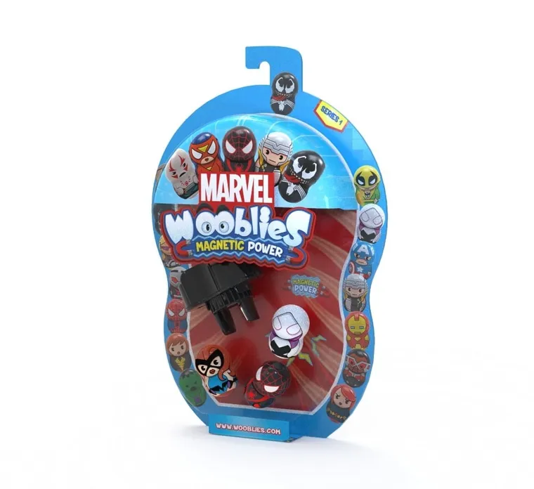 Marvel, Wooblies, figurki magnetyczne, zestaw z wyrzutnią