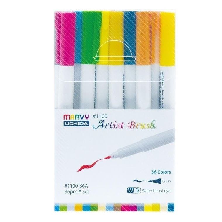 Marvy, Artist Brush, flamastry, 36 kolorów