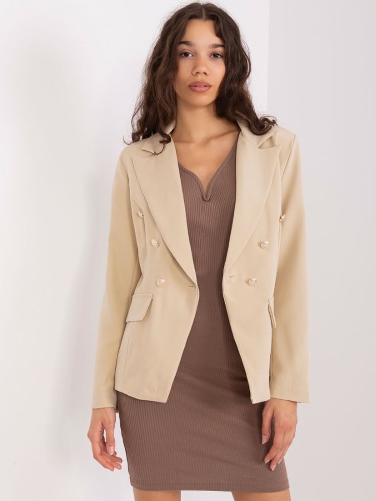 Marynarka damska, beżowa, Och Bella