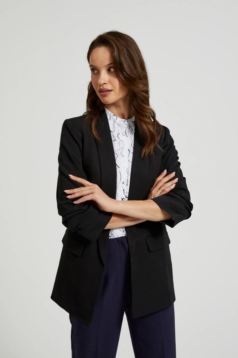 Marynarka damska, czarna, Moodo