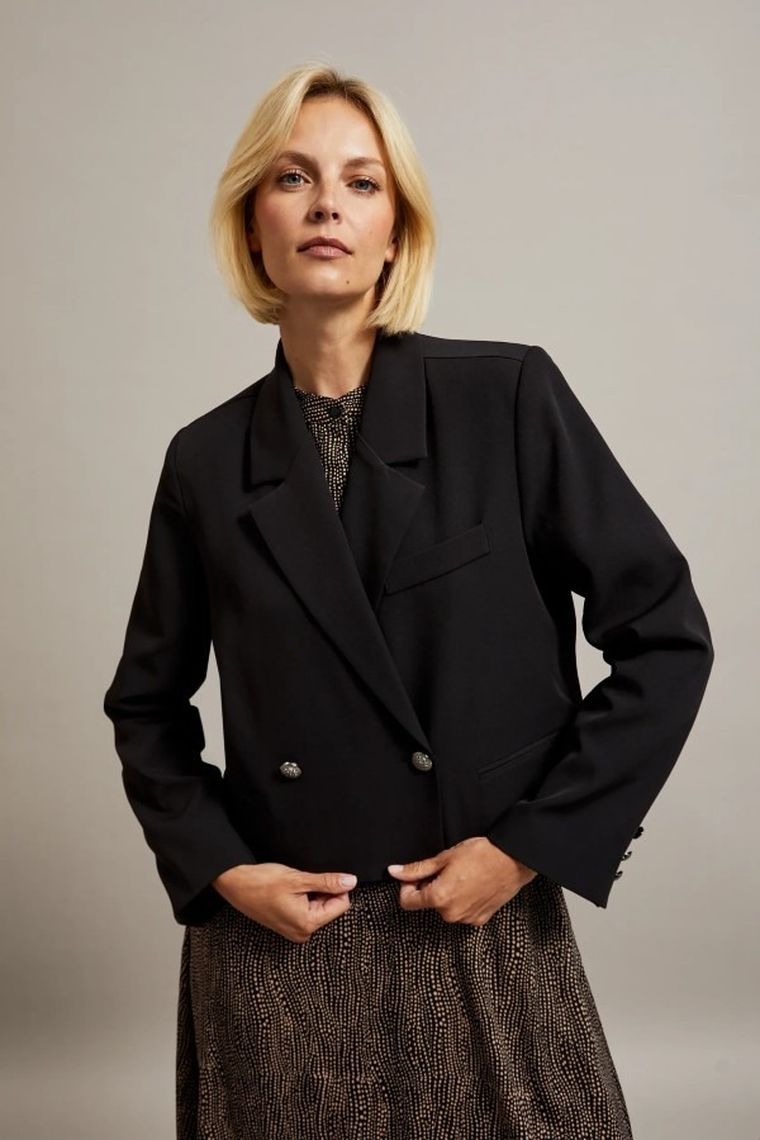 Marynarka damska, czarna, Moodo