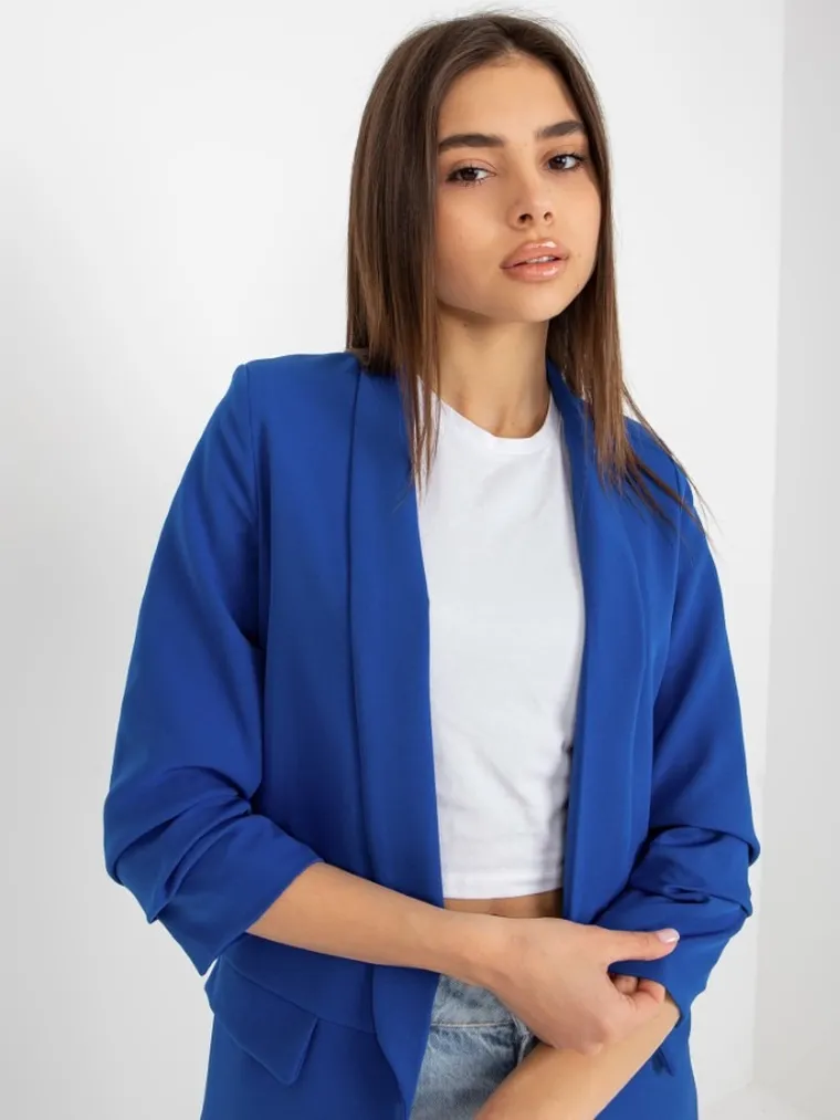 Marynarka damska, niebieska, Italy Moda