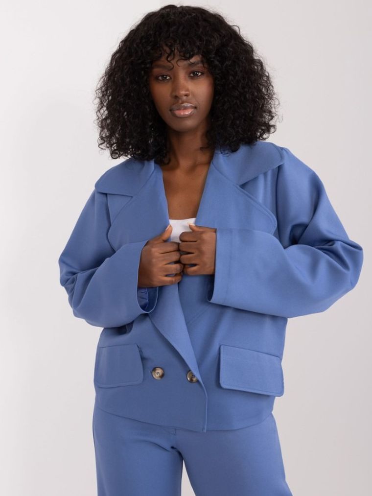 Marynarka damska, niebieska, Lakerta