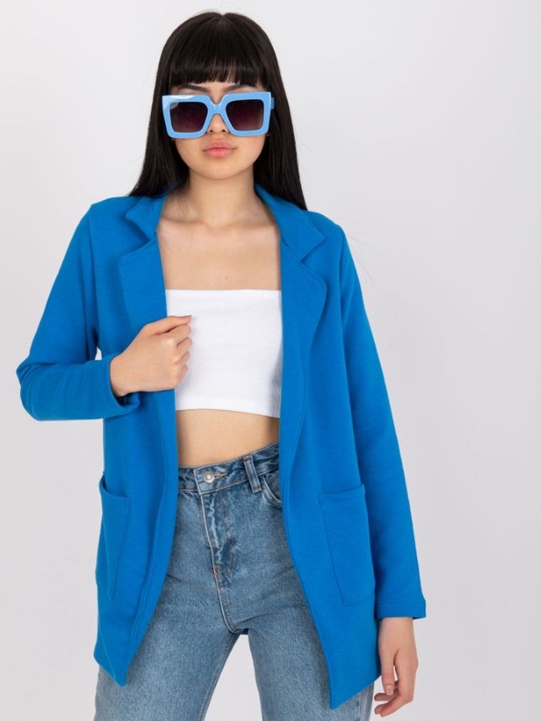 Marynarka damska, niebieska, Rue Paris