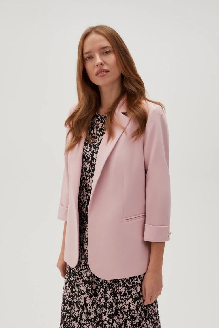 Marynarka damska, różowa, Moodo