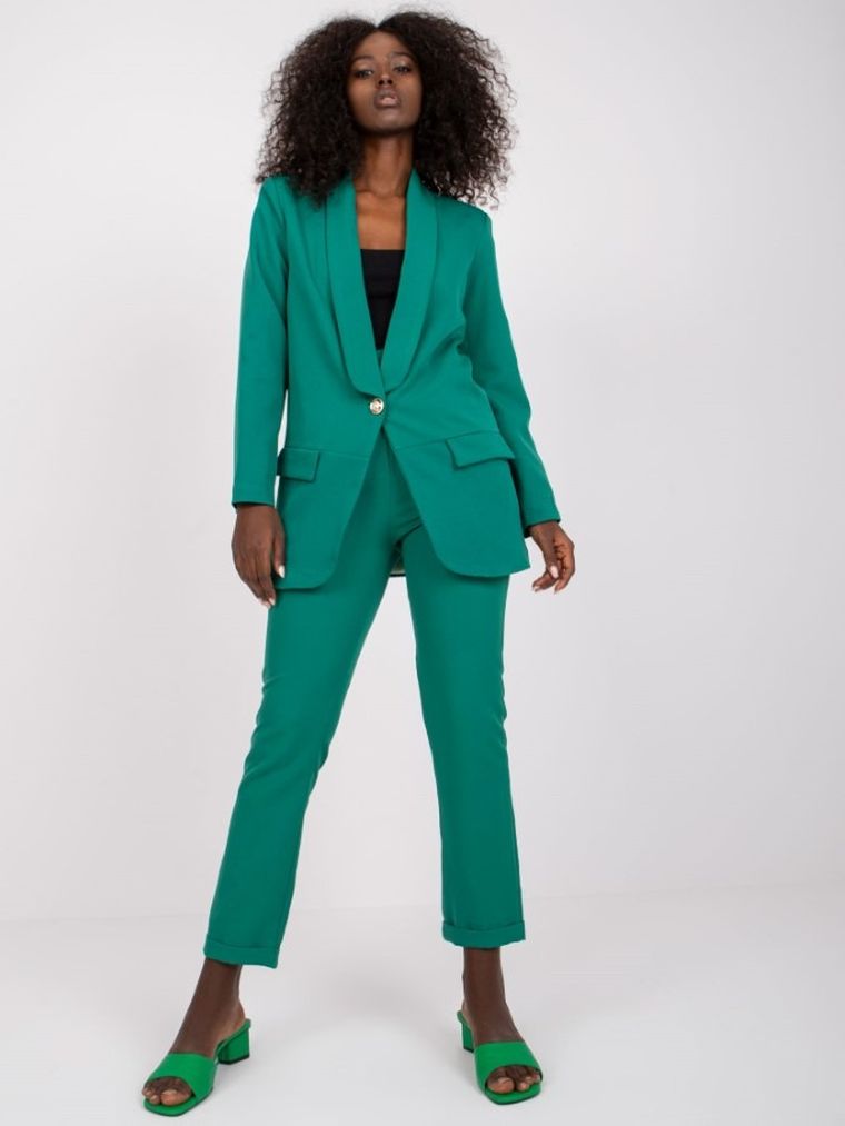 Marynarka damska, zielona, Italy Moda