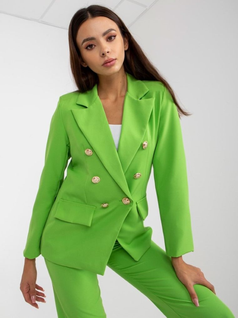Marynarka damska, zielona, Italy Moda