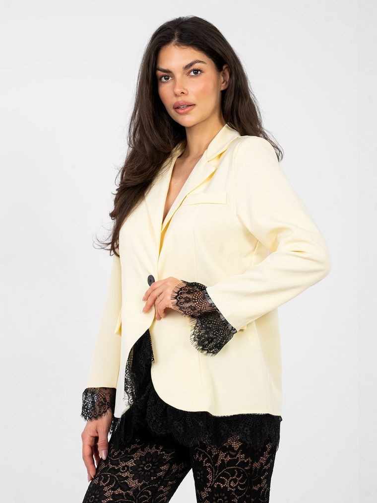 Marynarka damska, żółta, Italy Moda