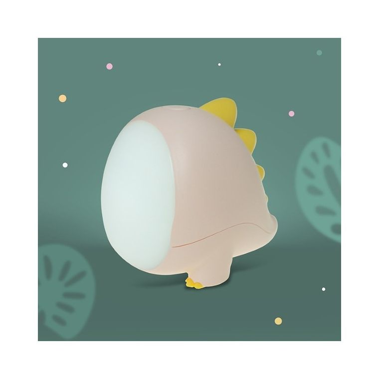 Mary's, lampka nocna LED, dino, różowy