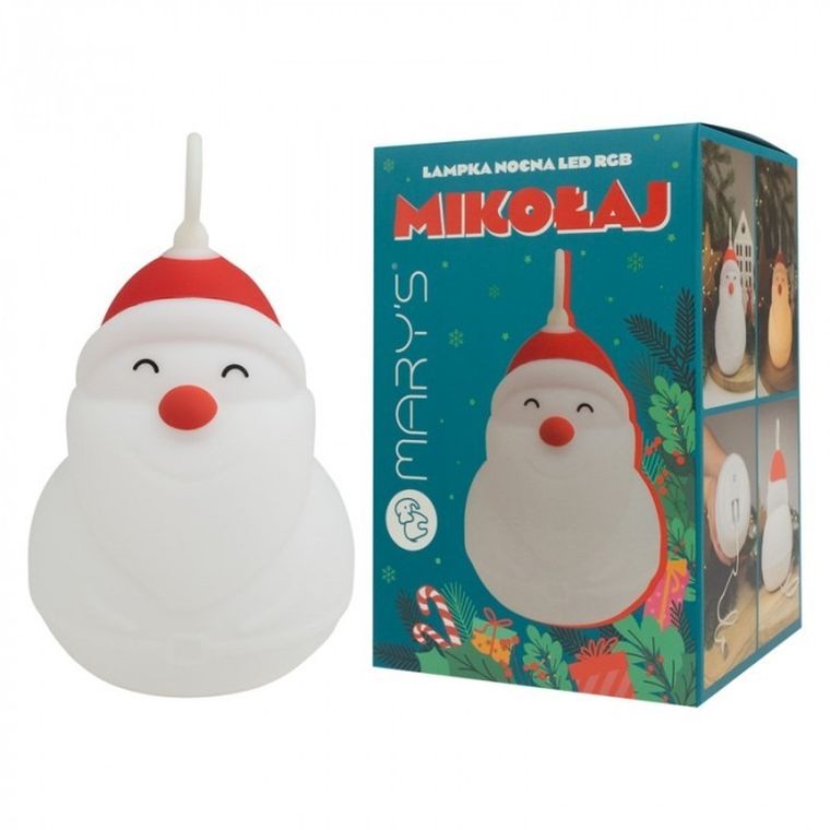 Mary's, Mikołaj, lampka nocna, LED RGB