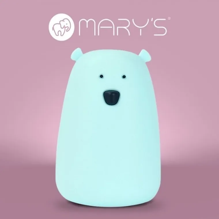 Mary's, Miś duży, lampka LED, niebieski