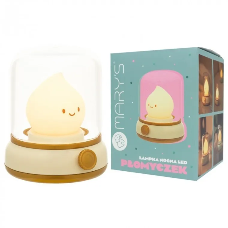 Mary's, Płomyczek, lampka nocna, LED, żółty