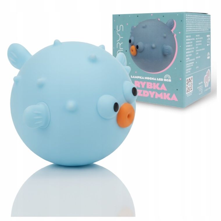 Mary's, Rybka rozdymka, lampka nocna LED, niebieska