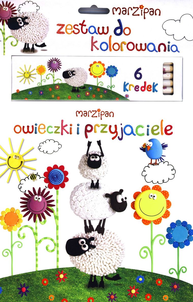 Marzipan. Owieczki i przyjaciele. Zestaw do kolorowania