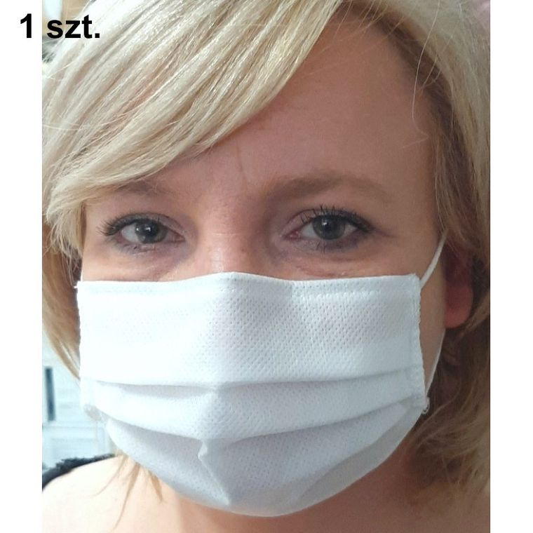 Maseczka na twarz, bawełniana, wielorazowa, biała