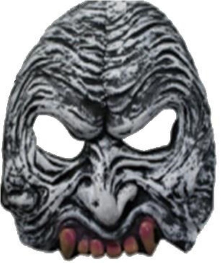 Maska, halloween, szara